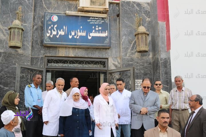 جولة تفقدية لمحافظ الفيوم لمستشفي سنورس المركزي