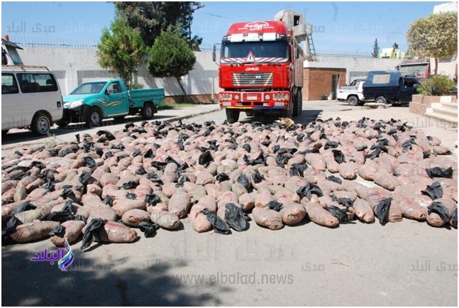 المقطورة بعد ضبطها