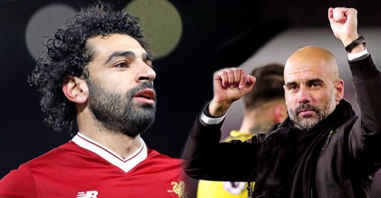 محمد صلاح وجوارديولا  محمد صلاح وجوارديولا