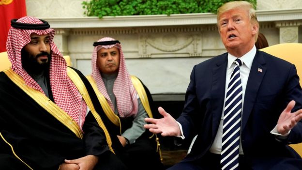 ترامب والامير محمد بن سلمان ترامب والامير محمد بن سلمان