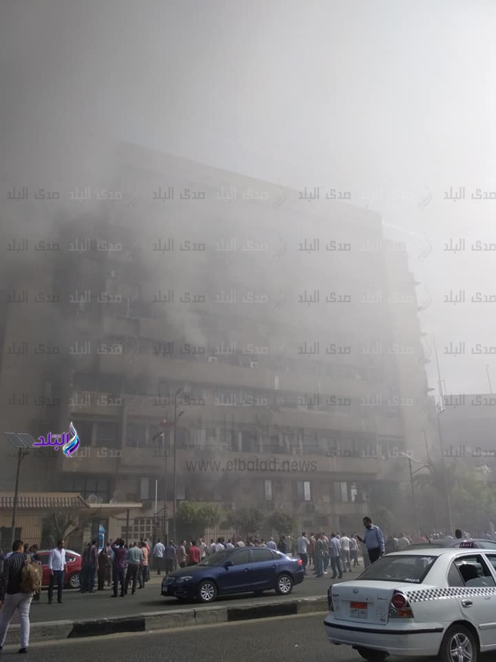 حريق مبنى كهرباء الريف بالعباسية 