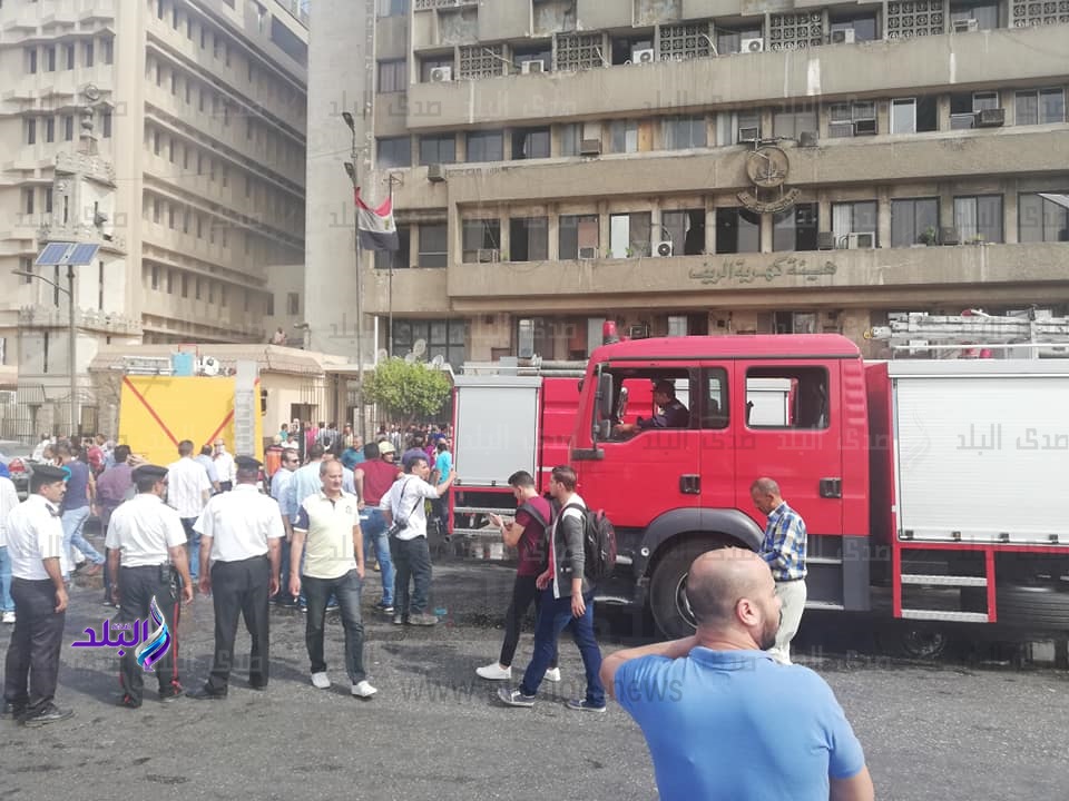 حريق مبنى كهرباء الريف بالعباسية حريق مبنى كهرباء الريف بالعباسية