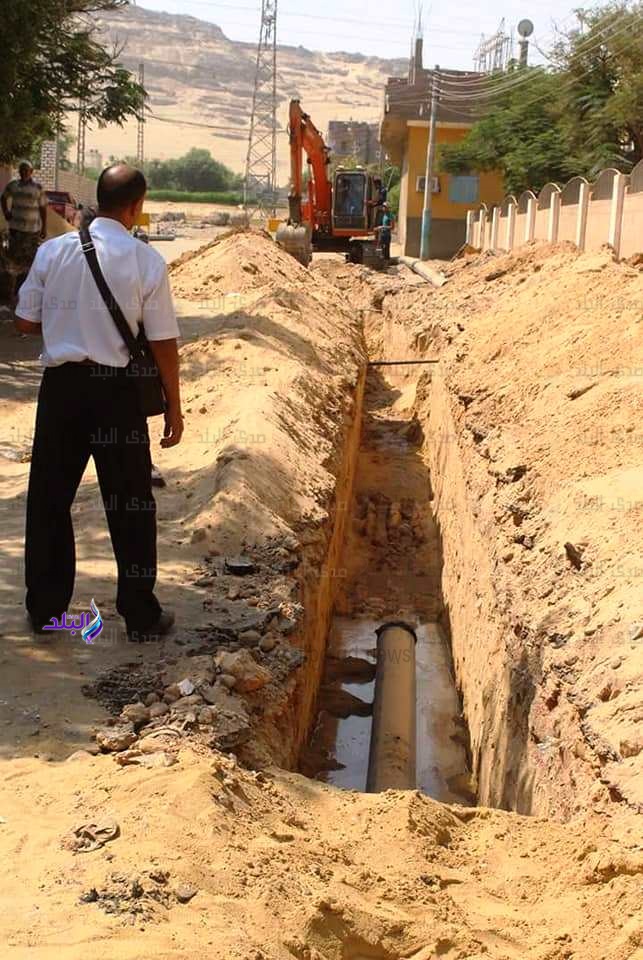 خط طرد الصرف الصحي بالقراقرة