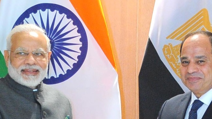 صورة أرشيفية للقاء الرئيس السيسي برئيس وزراء الهند