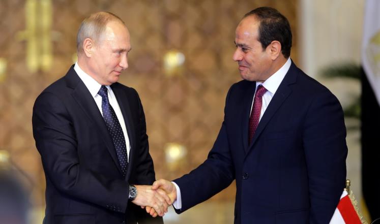 السيسي وبوتين في أخر زيارة له لمصر السيسي وبوتين في أخر زيارة له لمصر