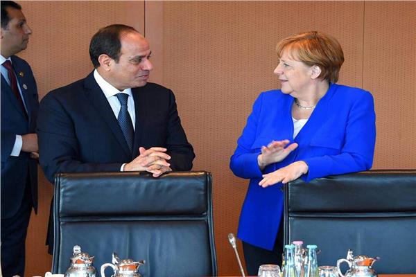 الرئيس السيسي والمستشارة ميركل 