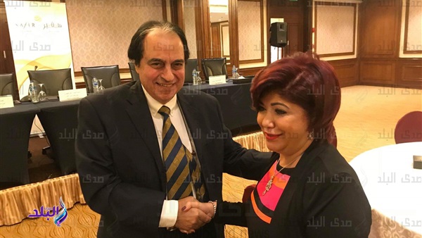 عادل المصرى مع نورا على رئيس الاتحاد المصرى للغرف السياحية 
