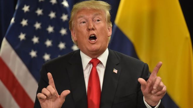 الرئيس الأمريكي دونالد ترامب