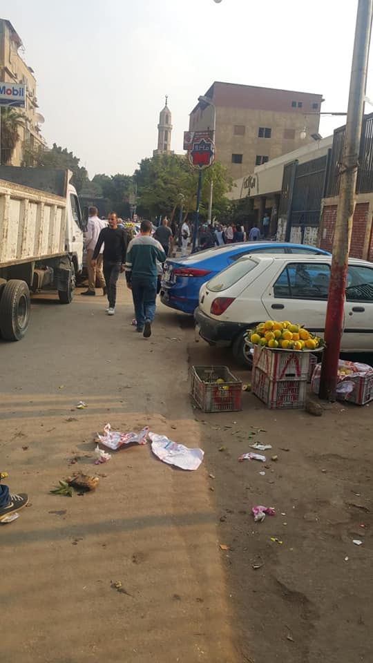 رفع الإشغالات والباعبة الجائلين في حملة بشارع 9 بالمعادي