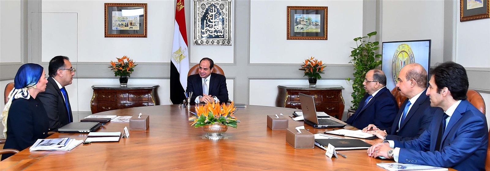 الرئيس السيسى خلال الاجتماع