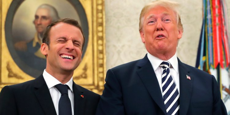 دونالد ترامب وإيمانويل ماكرون دونالد ترامب وإيمانويل ماكرون