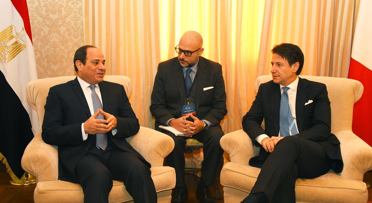 الرئيس السيسي ورئيس وزراء إيطاليا