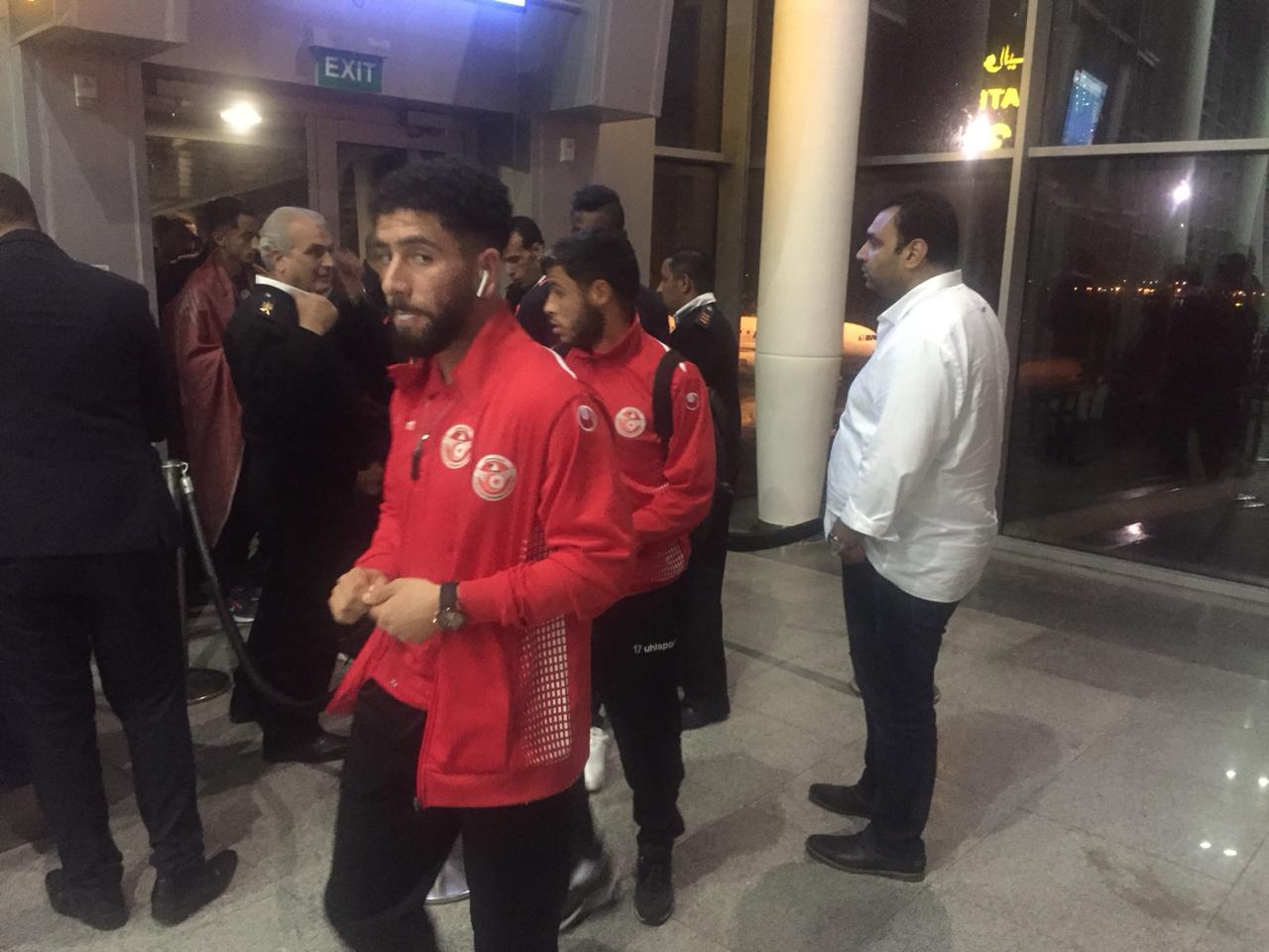 هانى ابوريدة يستقبل بعثة منتخب تونس