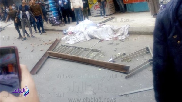 رجل وسيدة التى لقى مصرعهما إثر سقوط جزء بمحور صفط اللبن