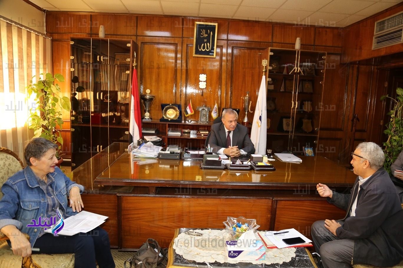 محافظ قنا يستقبل بعثة الايفاد