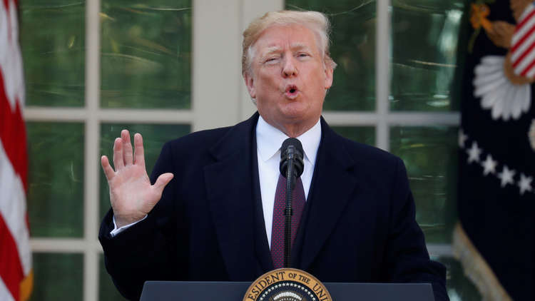 الرئيس الأمريكي دونالد ترامب