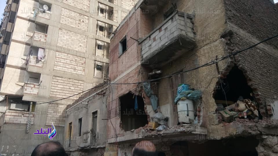 انهيار جزئي بعقار في الاسكندرية
