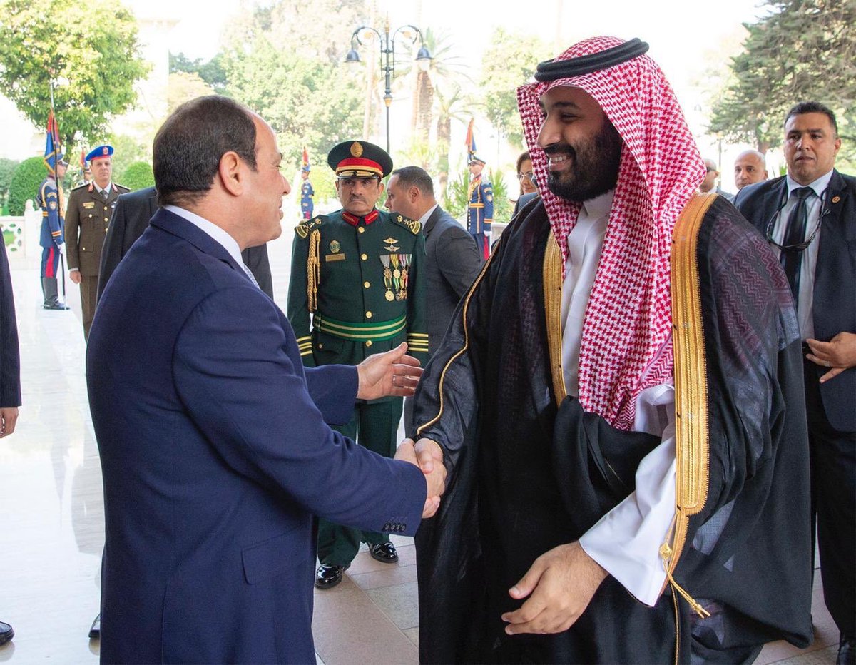 الرئيس السيسي يستقبل ولي العهد السعودي