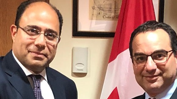 السفير أحمد أبو زيد ورئيس لجنة العلاقات الخارجية