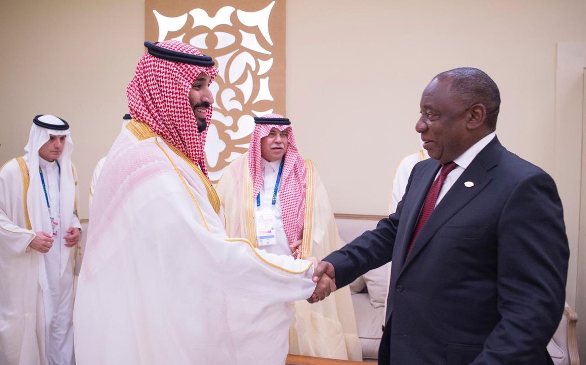 الأمير محمد بن سلمان ورئيس جنوب إفريقيا الأمير محمد بن سلمان ورئيس جنوب إفريقيا