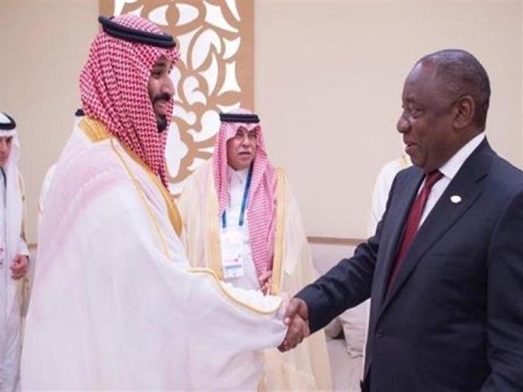 ولي العهد السعودي يلتقي مع رئيس جنوب أفريقيا 
