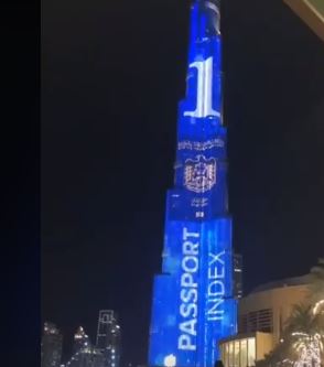 برج خليفة أثناء الاحتفال 