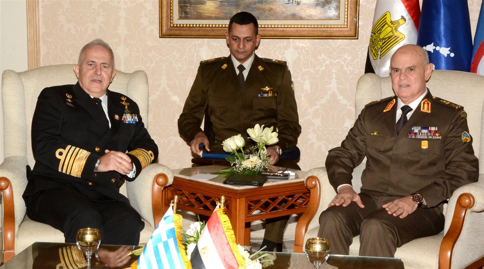 لقاء وزير الدفاع بنظرائه اليوناني والقبرصي والفرنسي