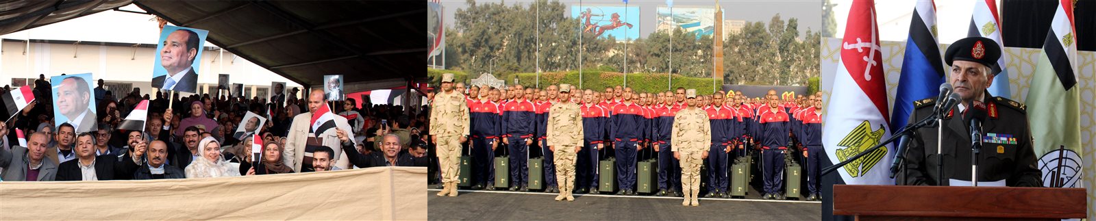 مدير الكلية الحربية والطلبة المستجدين