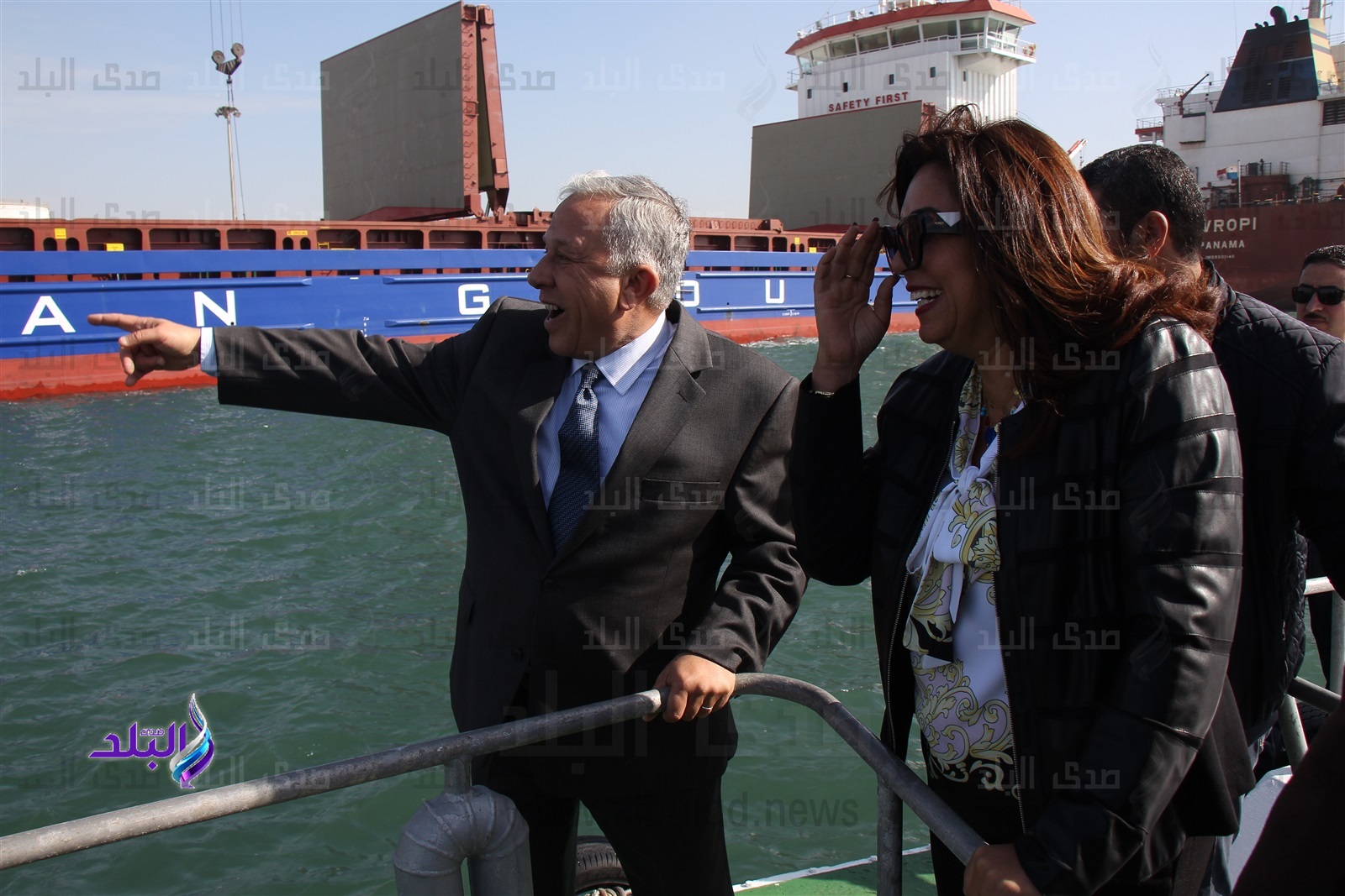 محافظ دمياط في أولى زيارتها لميناء دمياط 