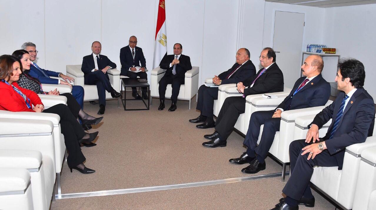 الرئيس السيسي يلتقى رئيس وزراء مالطا الرئيس السيسي يلتقى رئيس وزراء مالطا