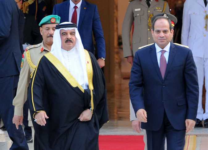 الرئيس السيسى  والعاهل البحريني الملك حمد بن عيسى آل خليفة 