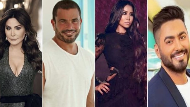 اليسا و تامر حسني و شيرين