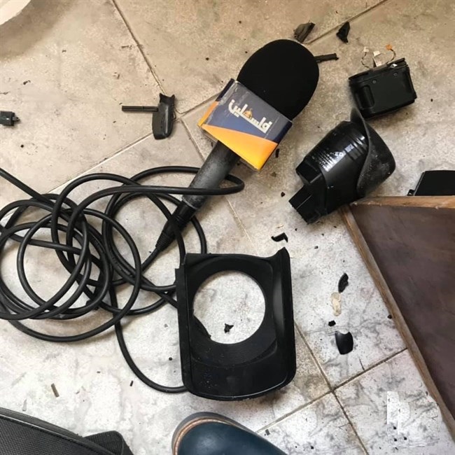 اقتحام مقر التلفزيون الفلسطينى فى غزة وتخريبه