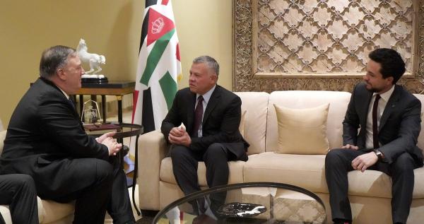 مباحثات بين ملك الأردن وبومبيو مباحثات بين ملك الأردن وبومبيو