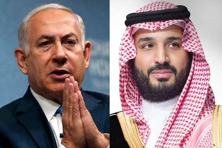 الأمير محمد بن سلمان وبنيامين نتنياهو الأمير محمد بن سلمان وبنيامين نتنياهو