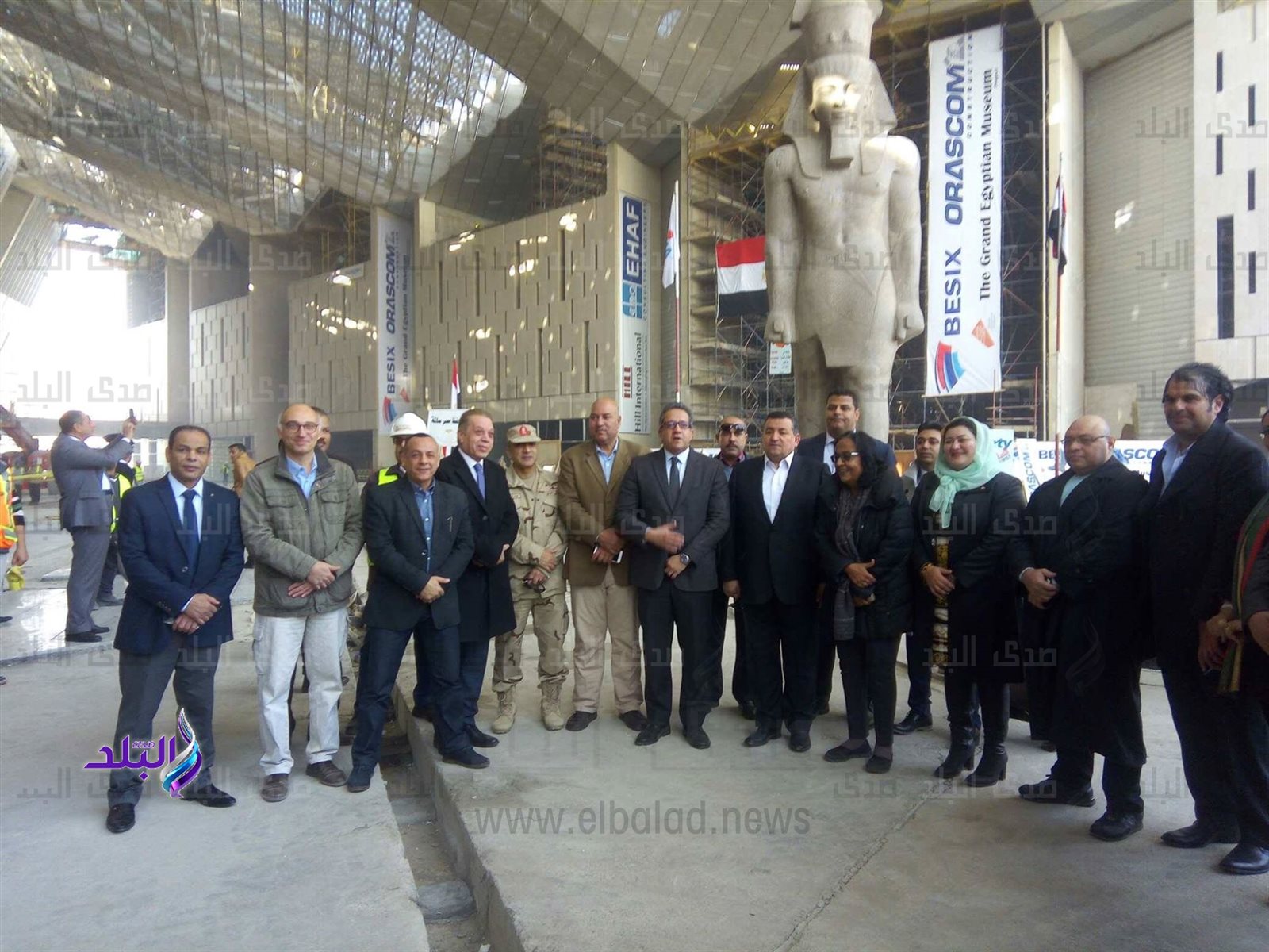 وفد لجنة الاعلام بالبرلمان يزور المتحف المصرى الكبير