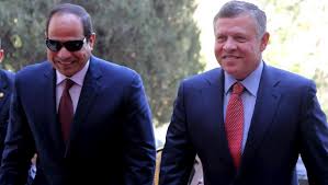الرئيس السيسي ونظيرة الأردنى الملك عبدالله 