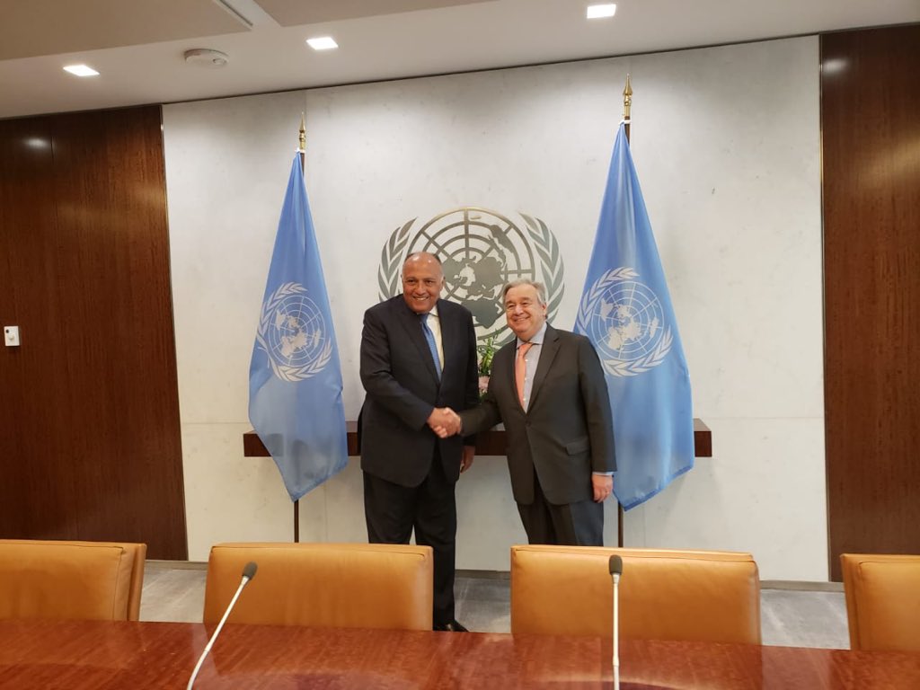 سامح شكري والأمين العام للأمم المتحدة