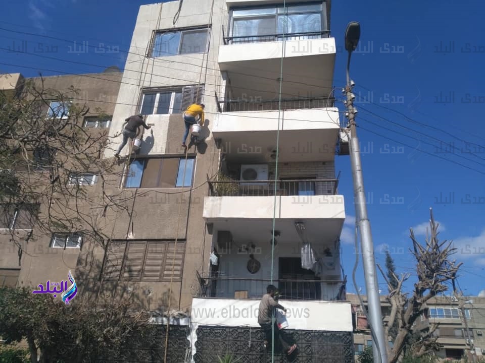 القاهرة تبدأ في طلاء العقارات بلون موحد القاهرة تبدأ في طلاء العقارات بلون موحد