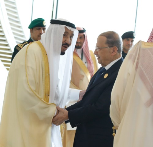 لقاء سابق بين الملك سلمان والرئيس اللبناني
