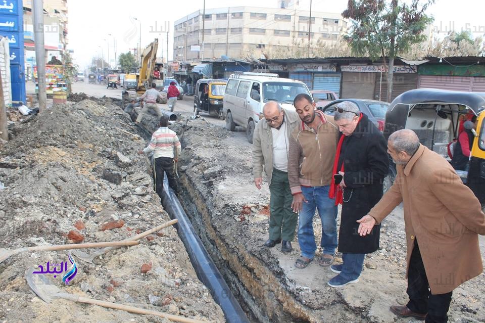 رئيس شركة مياه الغربية يباشر مشروعات ومحطات الصرف بالمحلة