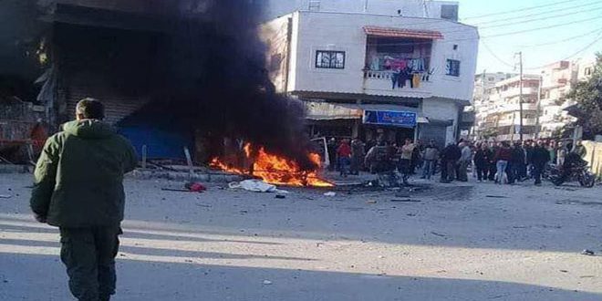 صورة من موقع الانفجار صورة من موقع الانفجار