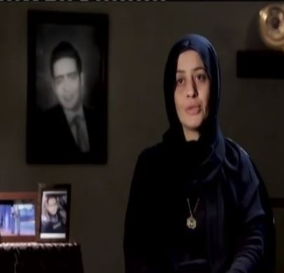سوزان عبد الحميد، والدة الشهيد الرائد إسلام محمد مشهور