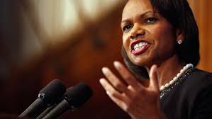 كوندليزا رايس وزيرة الخارجية الأمريكية السابقة 