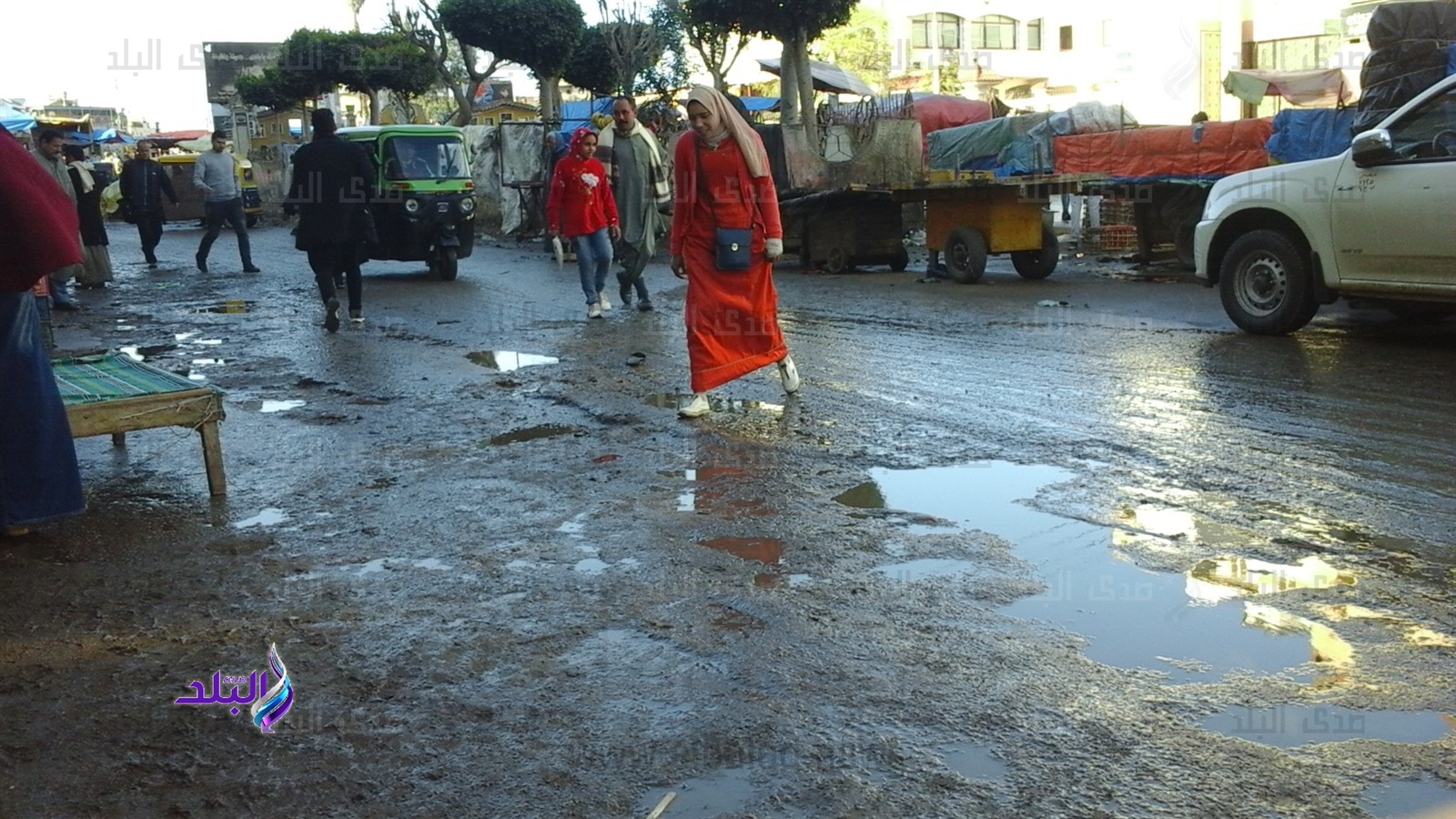 غلق بوغاز رشيد والمعدية وسقوط امطار خفيفة بالبحيرة