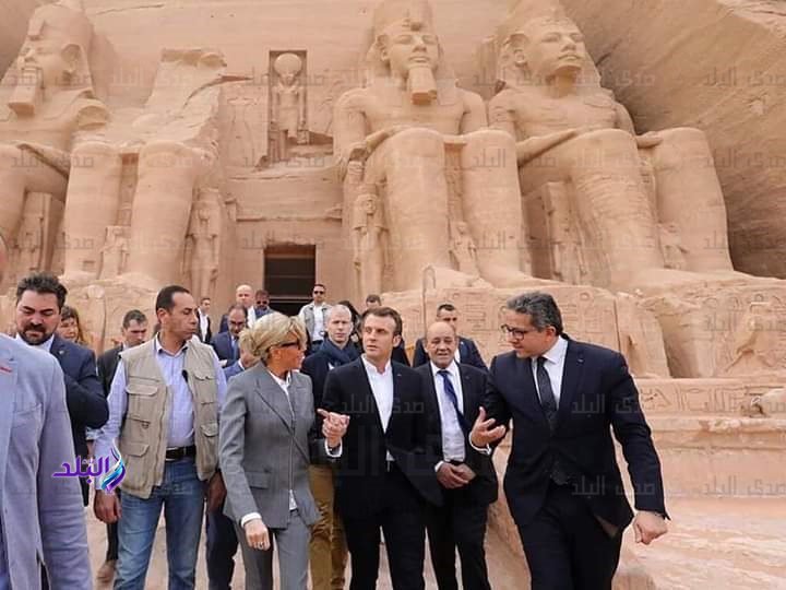 ماكرون يزور معبد أبو سمبل ماكرون يزور معبد أبو سمبل