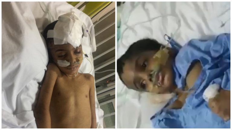 الطفل المعنف عبدالرحمن سحاري