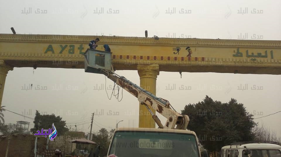 تطوير وتجميل مدخل مدينة العياط