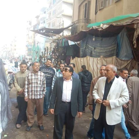 حملة مكبرة لإزالة الاشغالات وضبط الأسواق بمدينة ملوى بالمنيا