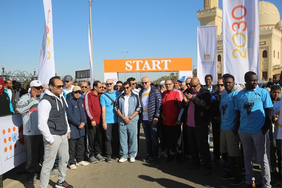وزير الشباب والرياضة يقود ماراثون رياضي بأسوان